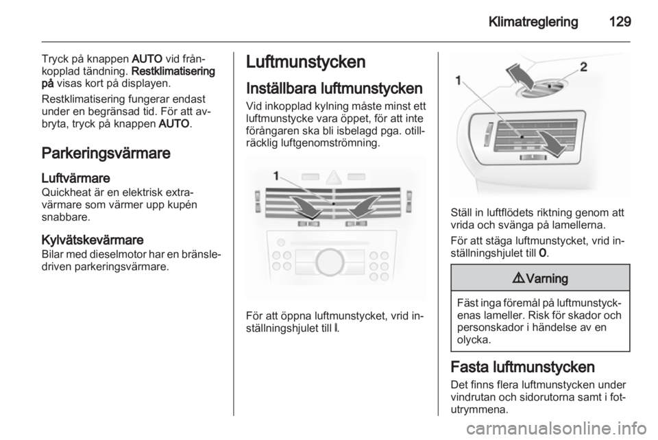 OPEL ASTRA H 2011  Instruktionsbok 