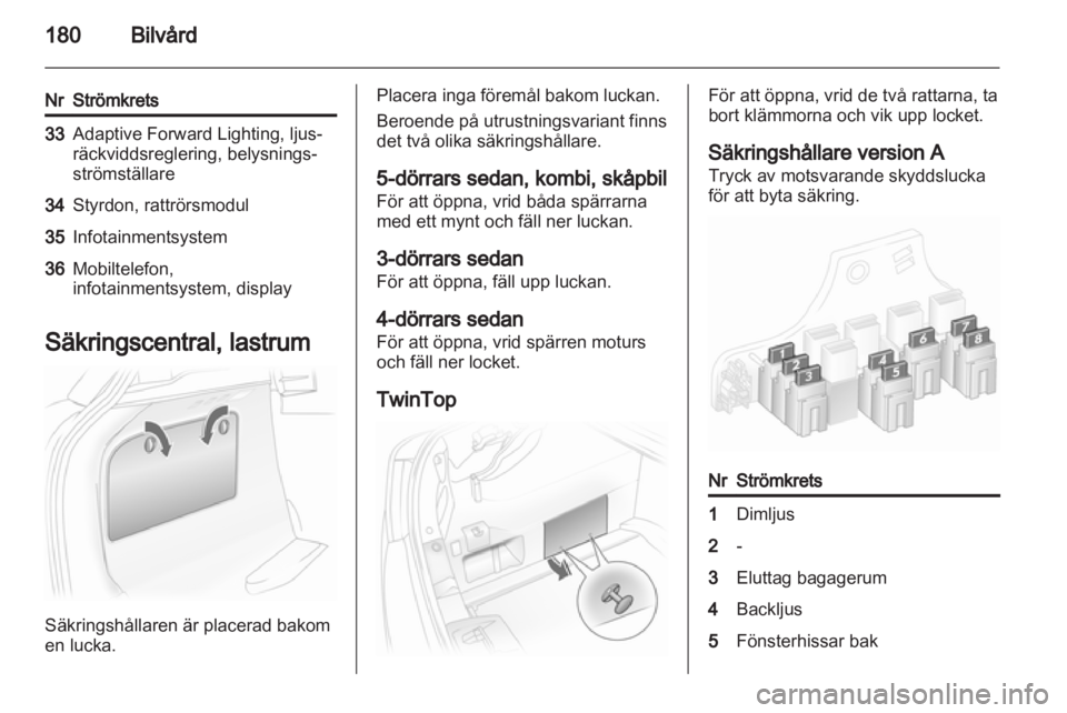 OPEL ASTRA H 2011  Instruktionsbok 