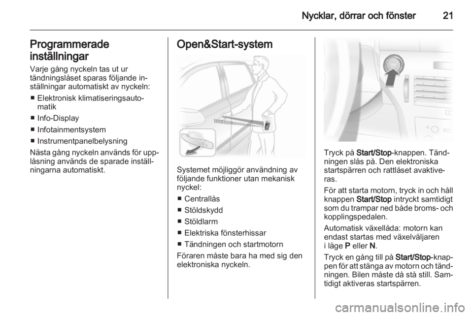 OPEL ASTRA H 2011  Instruktionsbok 