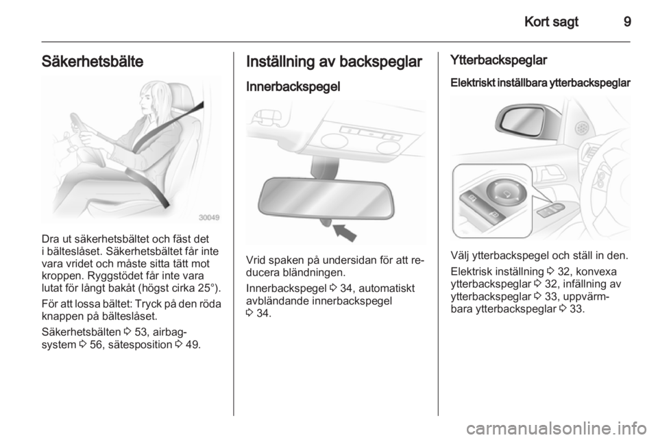 OPEL ASTRA H 2012  Instruktionsbok 