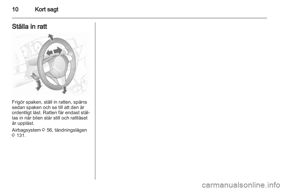 OPEL ASTRA H 2012  Instruktionsbok 