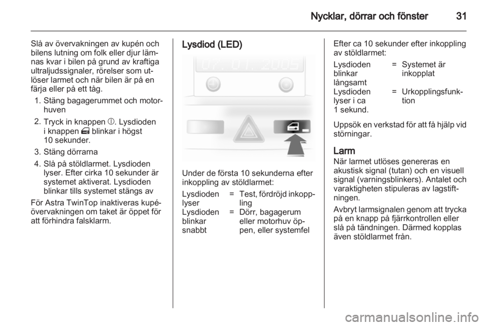 OPEL ASTRA H 2012  Instruktionsbok 