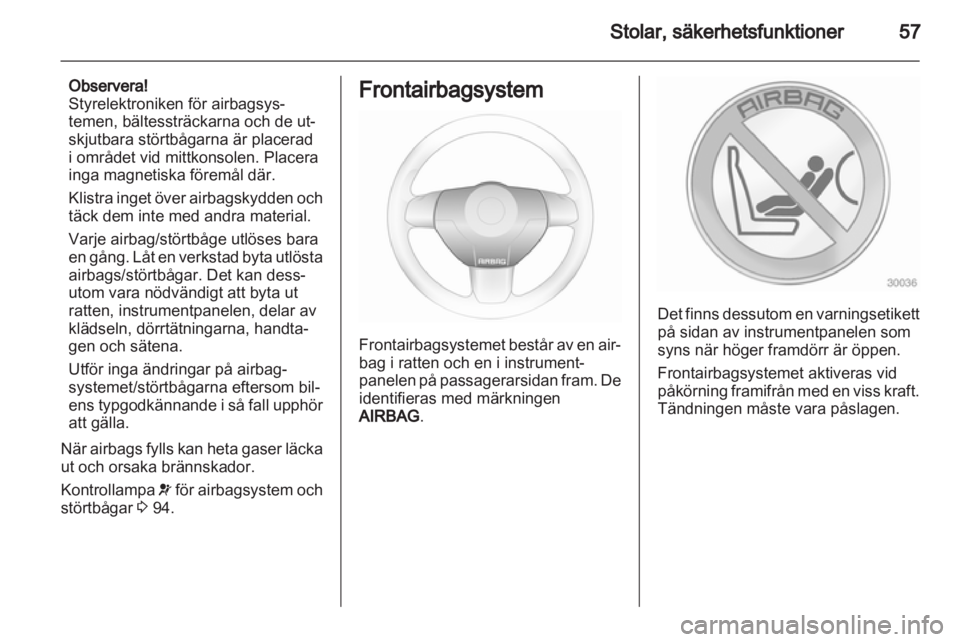 OPEL ASTRA H 2012  Instruktionsbok 