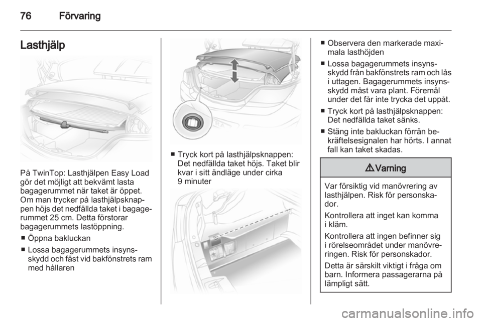 OPEL ASTRA H 2012  Instruktionsbok 