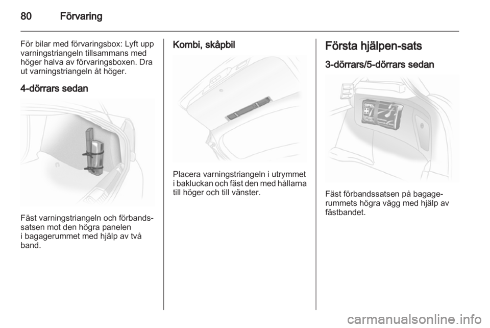 OPEL ASTRA H 2012  Instruktionsbok 
