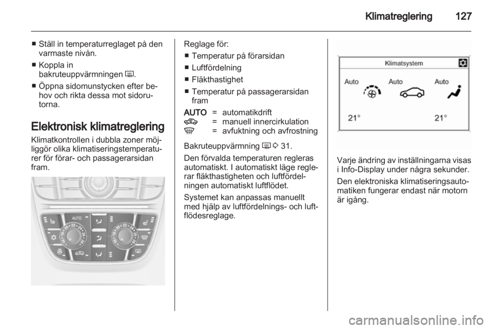 OPEL ASTRA J 2011  Instruktionsbok 