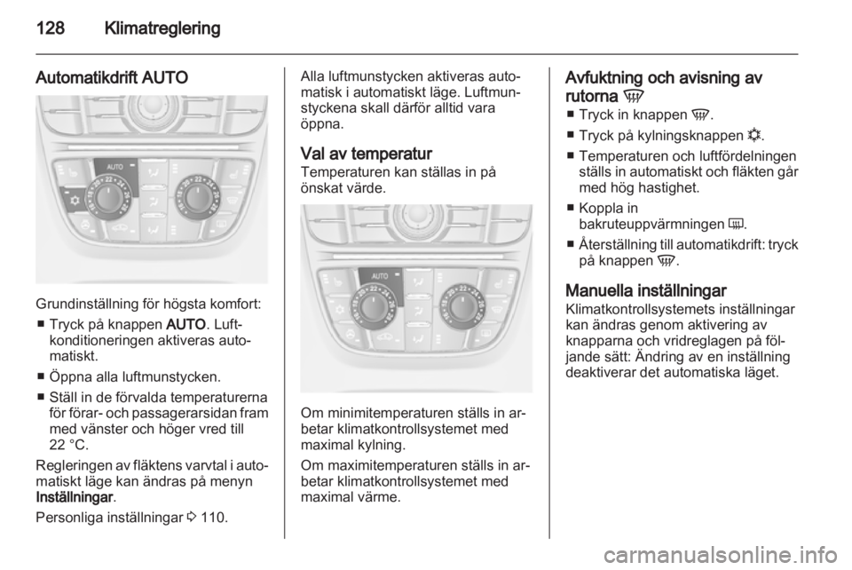 OPEL ASTRA J 2011  Instruktionsbok 