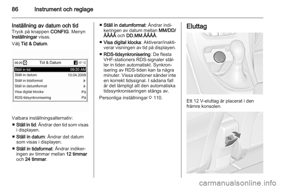 OPEL ASTRA J 2011  Instruktionsbok 