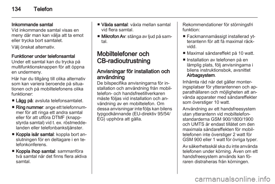 OPEL ASTRA J 2013  Handbok för infotainmentsystem 