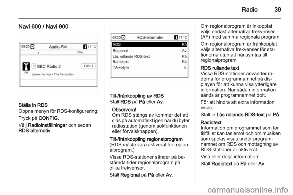 OPEL ASTRA J 2013  Handbok för infotainmentsystem 