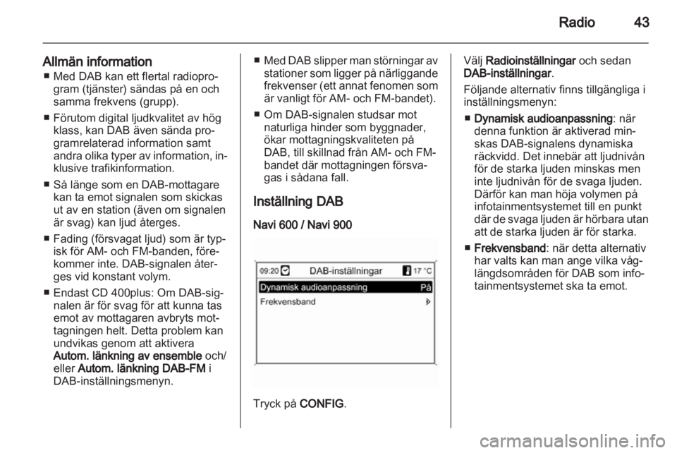 OPEL ASTRA J 2013  Handbok för infotainmentsystem 