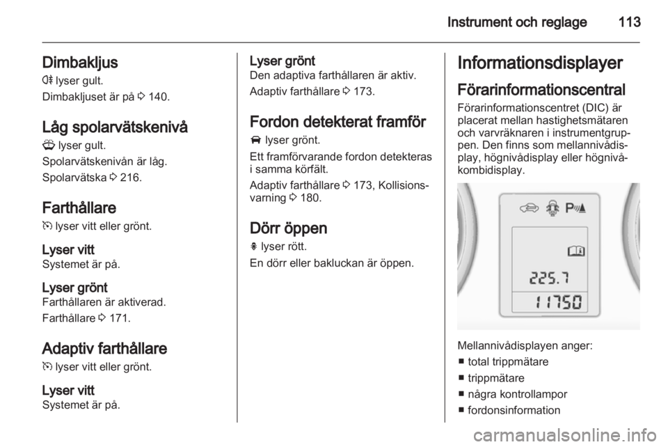 OPEL ASTRA J 2013  Instruktionsbok 