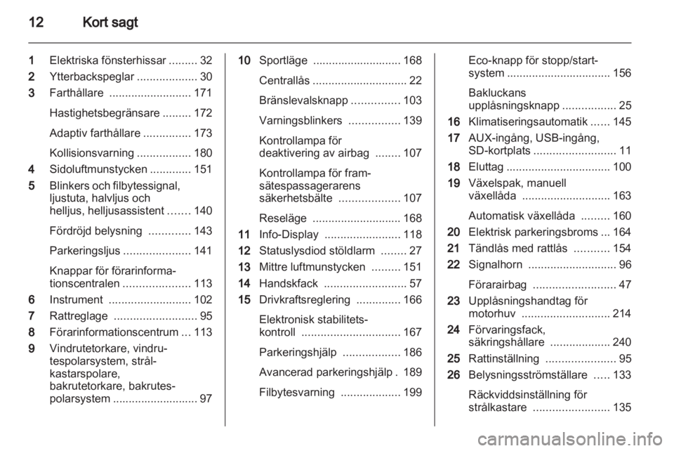 OPEL ASTRA J 2013  Instruktionsbok 