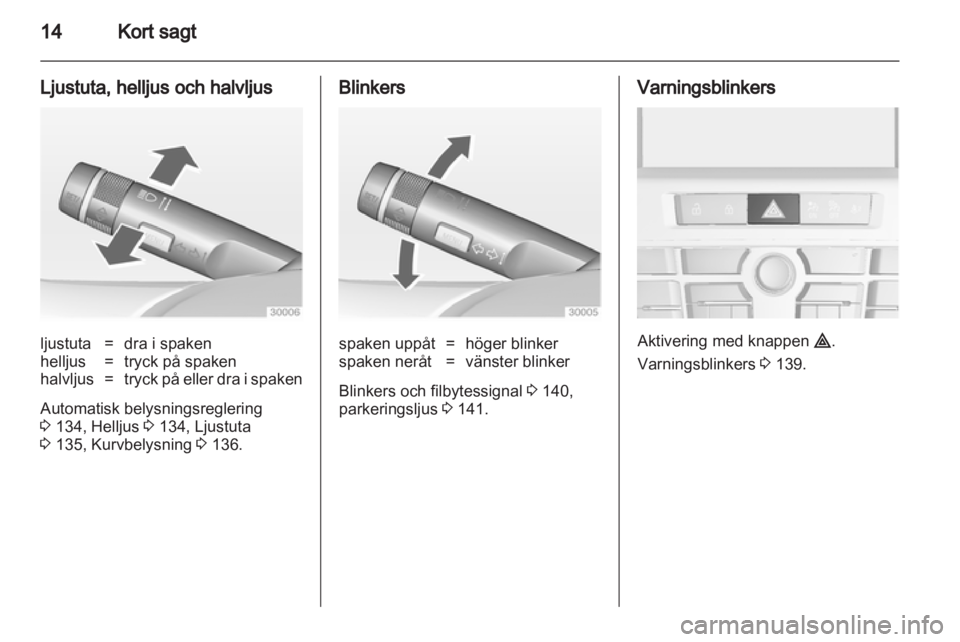 OPEL ASTRA J 2013  Instruktionsbok 