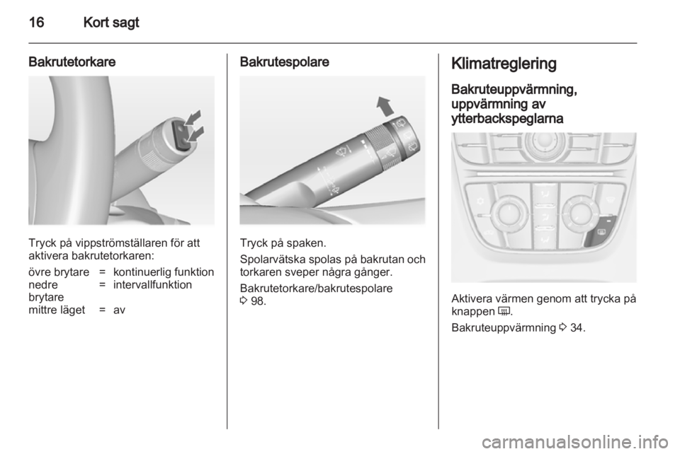 OPEL ASTRA J 2013  Instruktionsbok 