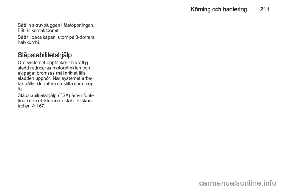 OPEL ASTRA J 2013  Instruktionsbok 