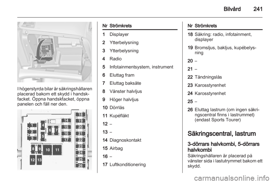OPEL ASTRA J 2013  Instruktionsbok 