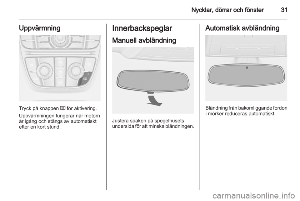 OPEL ASTRA J 2013  Instruktionsbok 