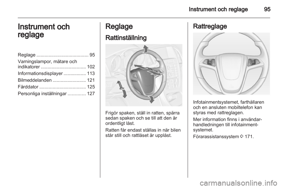 OPEL ASTRA J 2013  Instruktionsbok 
