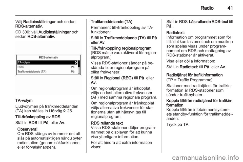 OPEL ASTRA J 2013.5  Handbok för infotainmentsystem 