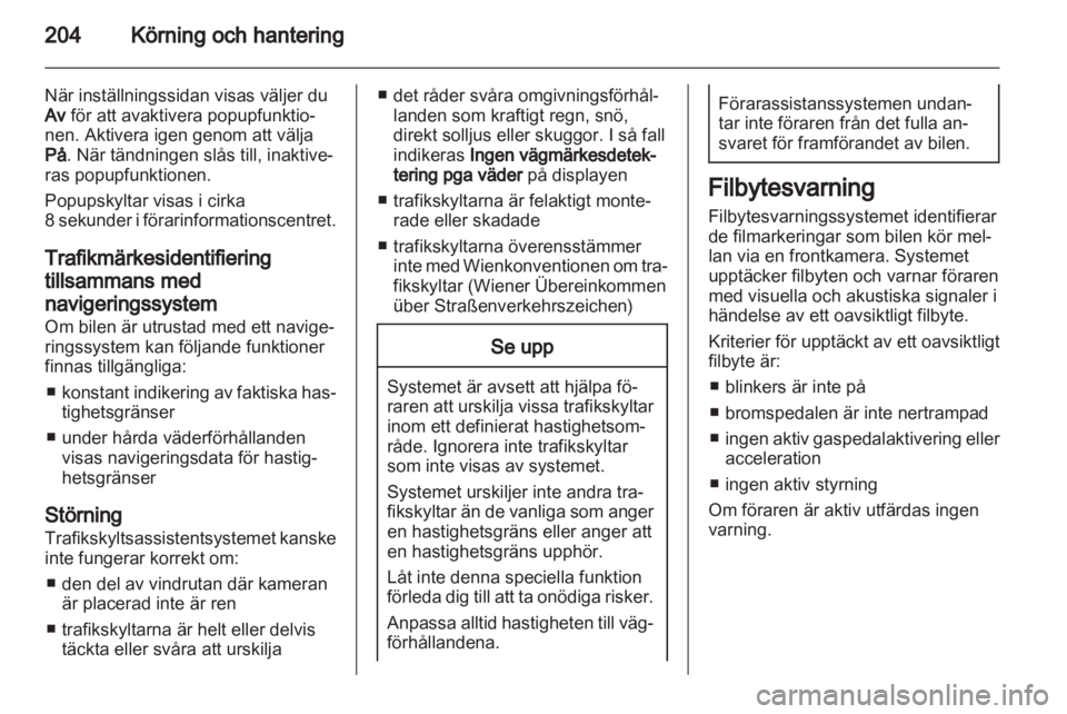 OPEL ASTRA J 2013.5  Instruktionsbok 