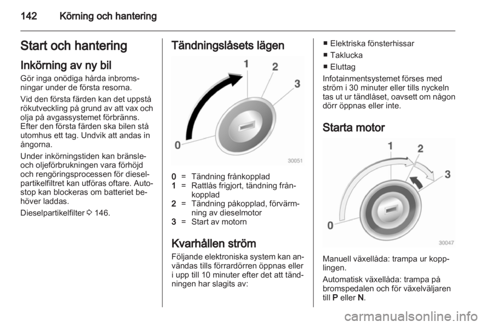 OPEL ASTRA J HB5 & ST 2012  Instruktionsbok 