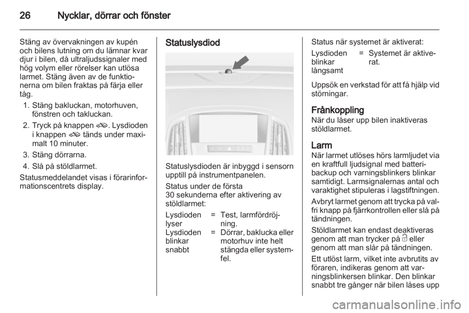 OPEL ASTRA J HB5 & ST 2012  Instruktionsbok 