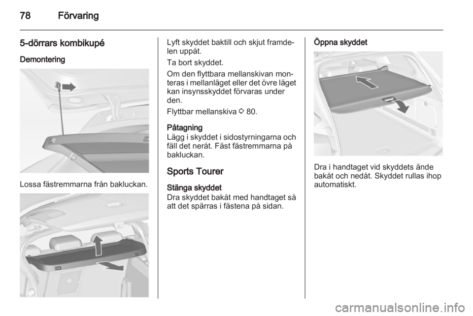 OPEL ASTRA J HB5 & ST 2012  Instruktionsbok 