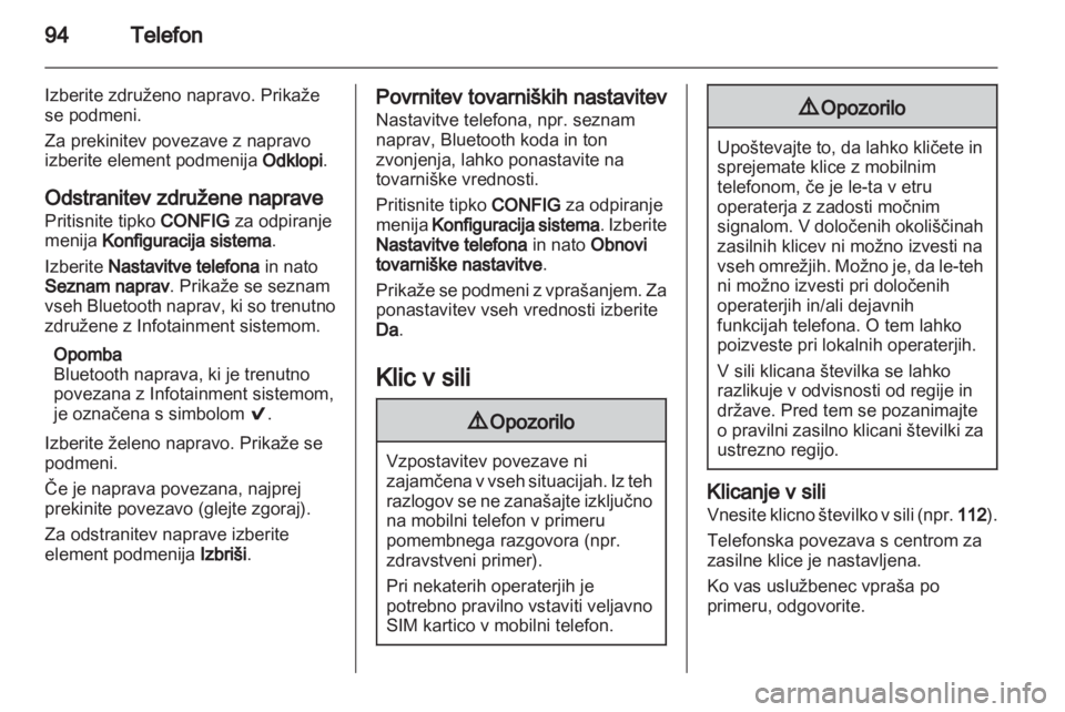 OPEL ADAM 2013  Navodila za uporabo Infotainment sistema 