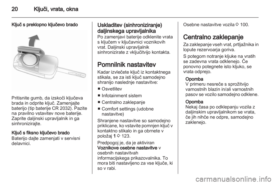 OPEL ADAM 2013.5  Uporabniški priročnik 