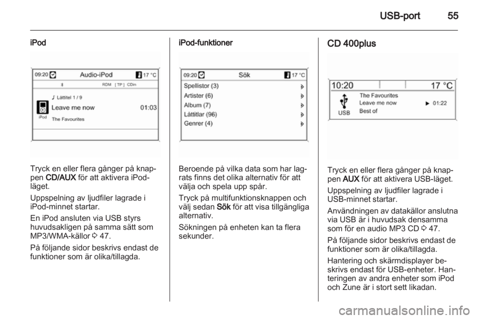 OPEL CASCADA 2013.5  Handbok för infotainmentsystem 