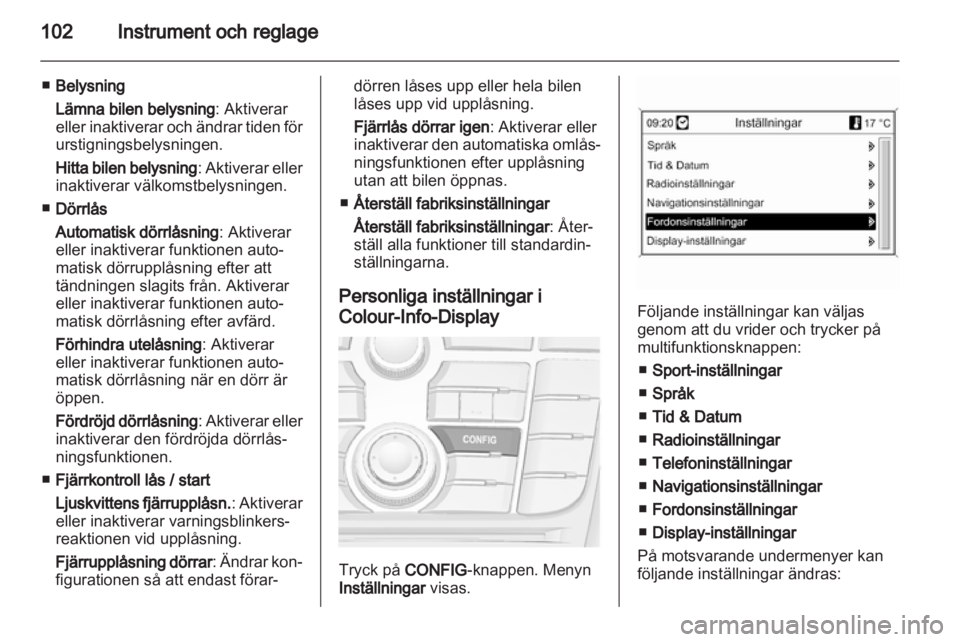 OPEL CASCADA 2013.5  Instruktionsbok 
