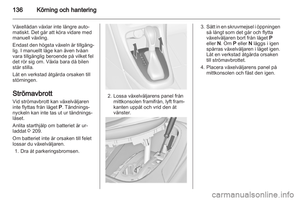 OPEL CASCADA 2013.5  Instruktionsbok 