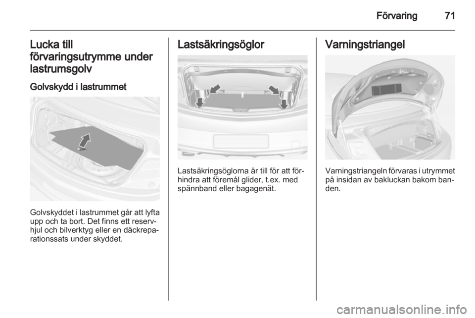 OPEL CASCADA 2013.5  Instruktionsbok 