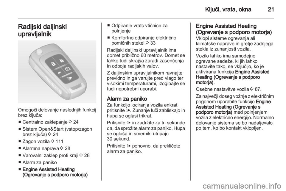 OPEL AMPERA 2013  Uporabniški priročnik 