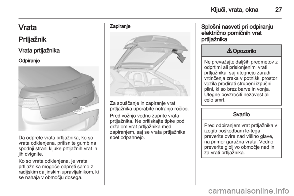 OPEL AMPERA 2013  Uporabniški priročnik 
