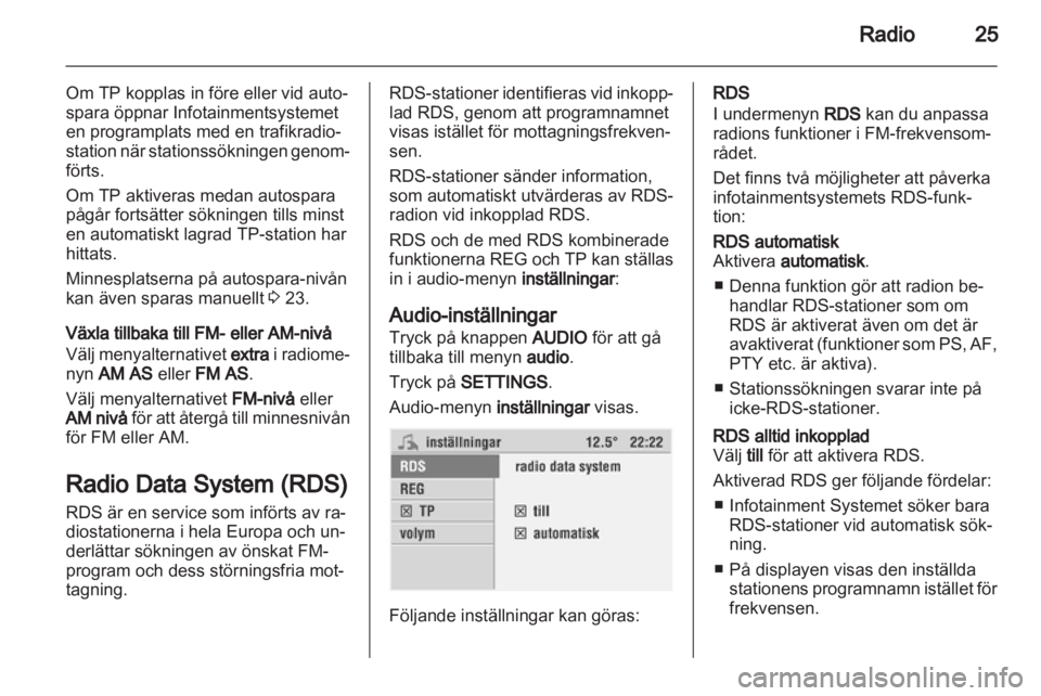 OPEL COMBO 2011  Handbok för infotainmentsystem 
