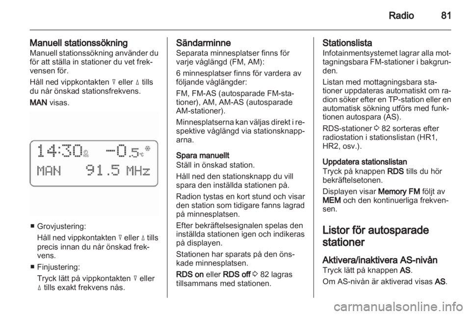 OPEL COMBO 2011  Handbok för infotainmentsystem 