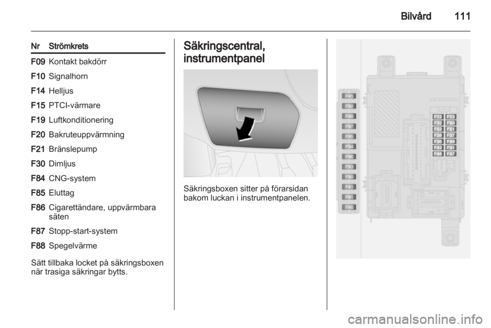 OPEL COMBO D 2012  Instruktionsbok 