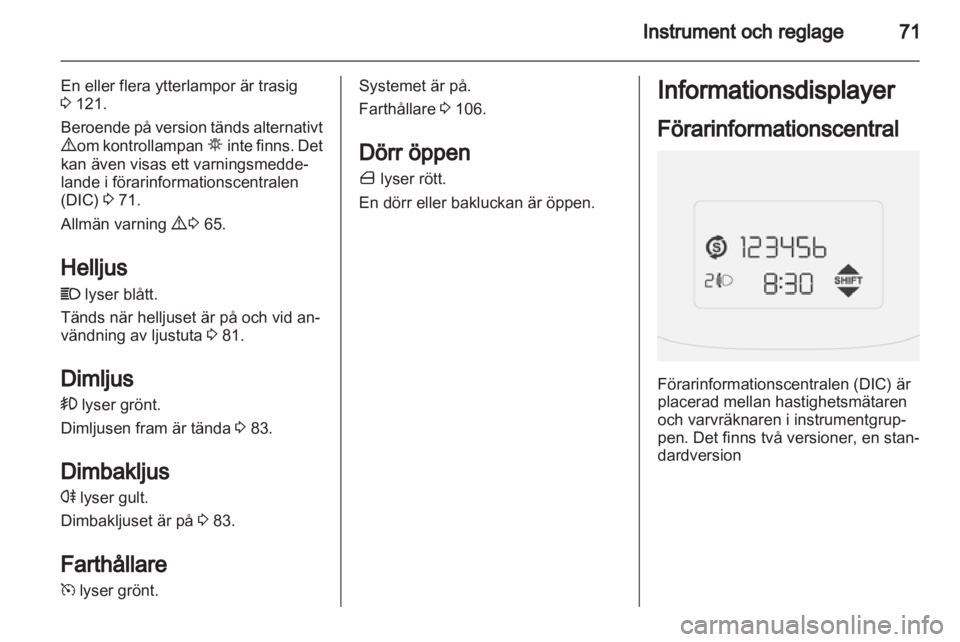 OPEL COMBO D 2013  Instruktionsbok 