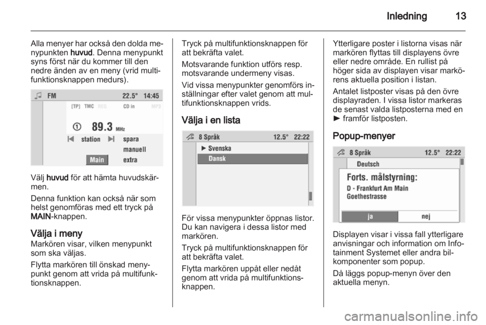 OPEL CORSA 2010.5  Handbok för infotainmentsystem 