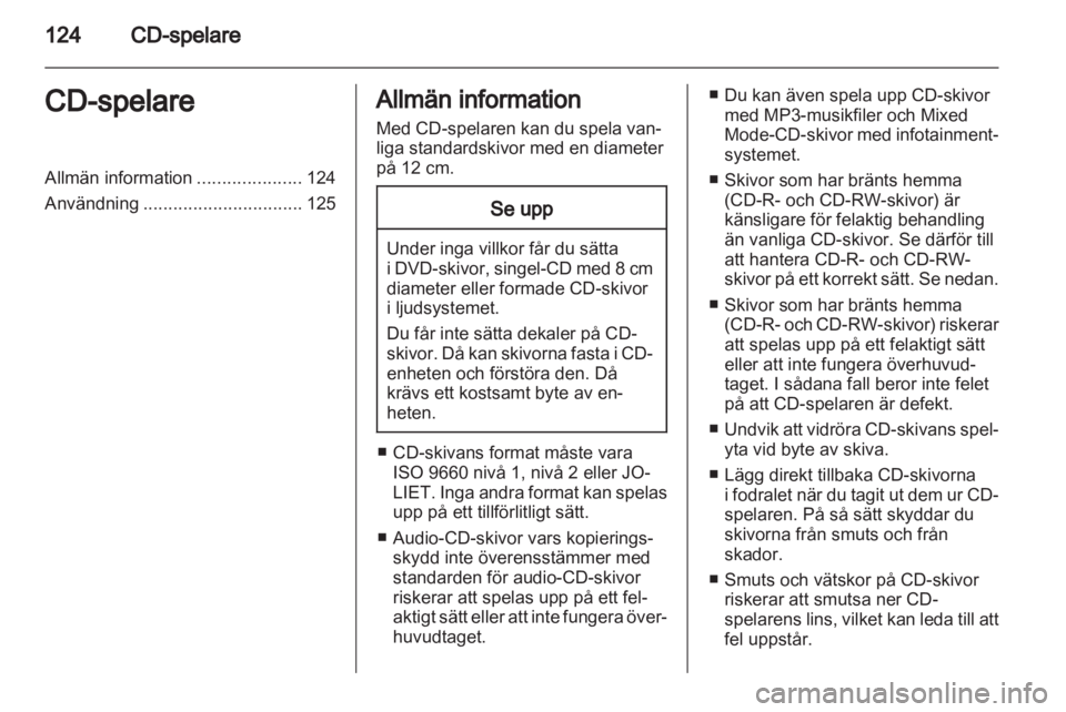 OPEL CORSA 2010.5  Handbok för infotainmentsystem 