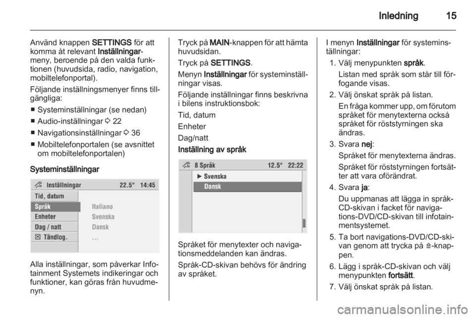 OPEL CORSA 2010.5  Handbok för infotainmentsystem 