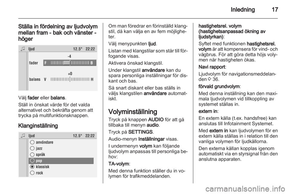 OPEL CORSA 2010.5  Handbok för infotainmentsystem 