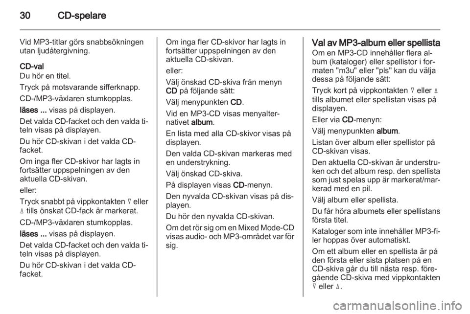 OPEL CORSA 2010.5  Handbok för infotainmentsystem 