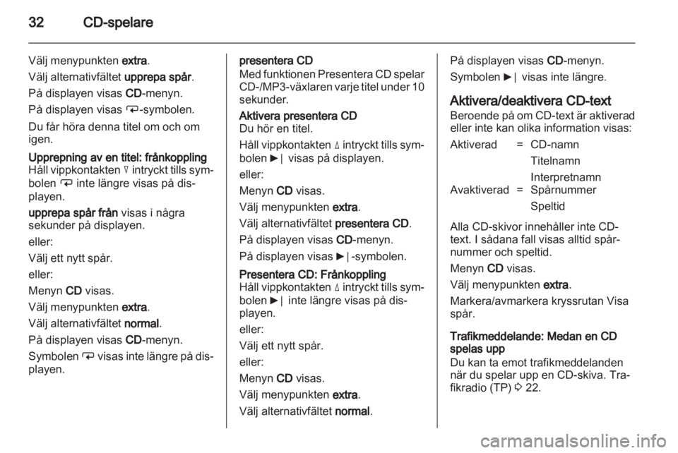 OPEL CORSA 2010.5  Handbok för infotainmentsystem 