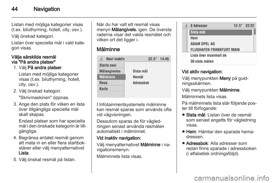 OPEL CORSA 2010.5  Handbok för infotainmentsystem 