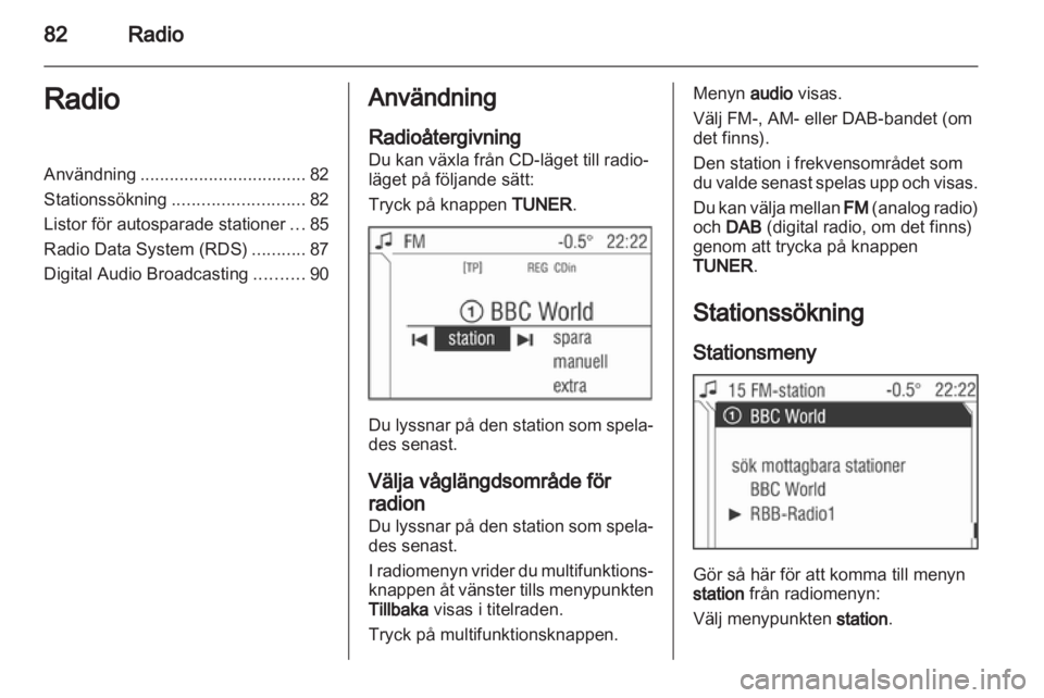 OPEL CORSA 2010.5  Handbok för infotainmentsystem 