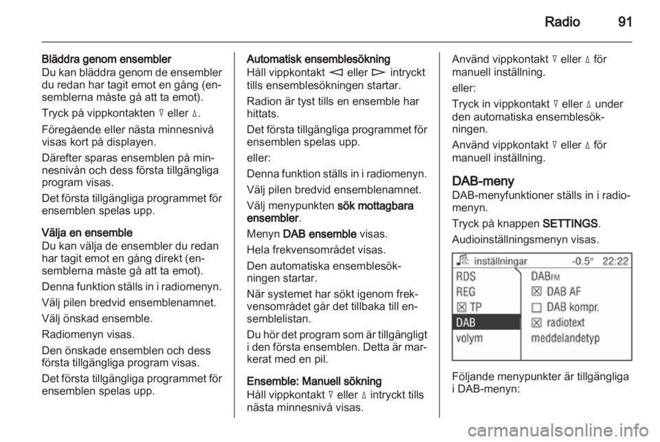 OPEL CORSA 2010.5  Handbok för infotainmentsystem 