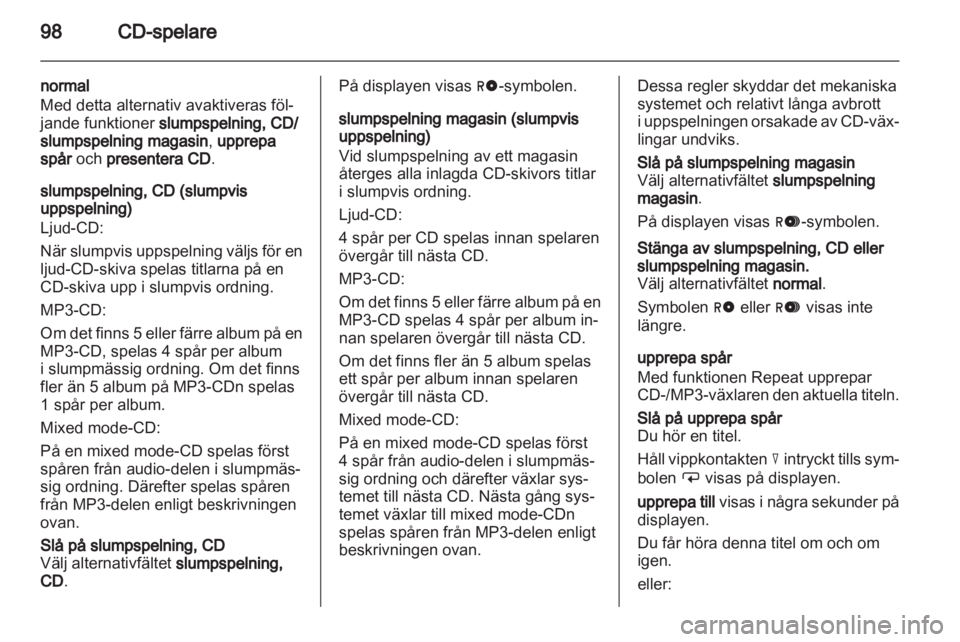 OPEL CORSA 2010.5  Handbok för infotainmentsystem 